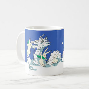 Café Caneca do Dragão de Neve e Coelhos