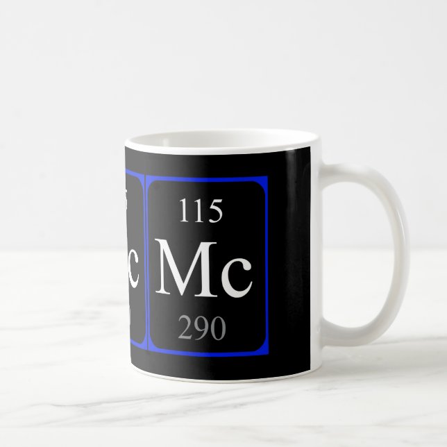 Café Caneca do elemento 115 - preto de Moscovium (Direita)