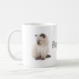 Café Caneca do esboço do gatinho de Ragdoll