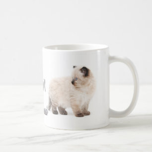 Café Caneca do esboço do gatinho de Ragdoll