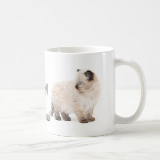 Café Caneca do esboço do gatinho de Ragdoll