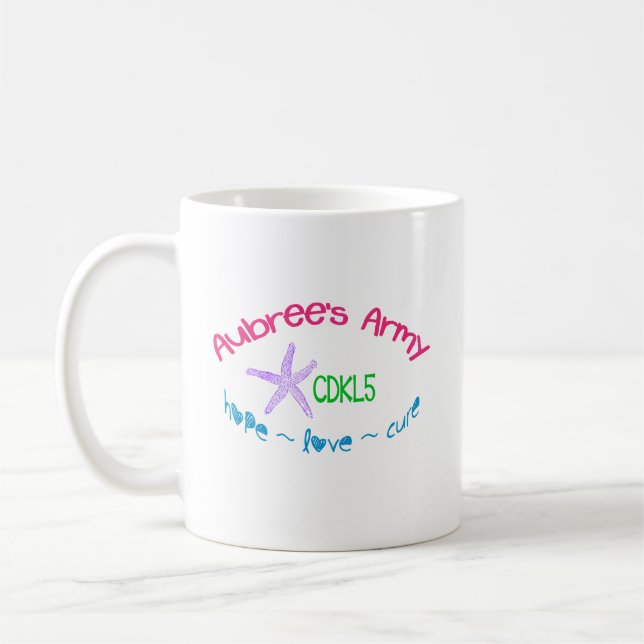 Café Caneca do exército CDKL5 11oz de Aubree (Esquerda)