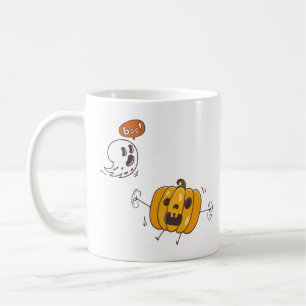 Café Caneca do Fantasma e Abóbora de Halloween