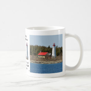 Café Caneca do farol da ilha de Thunder Bay