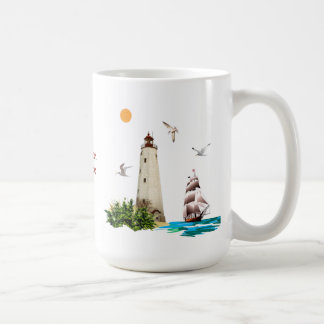 Café Caneca do farol do gancho de Sandy