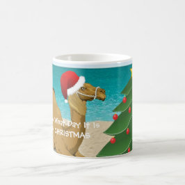 Café Caneca do Feliz Natal do camelo do dia de corcunda