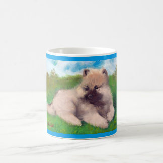Café Caneca do filhote de cachorro do Keeshond de