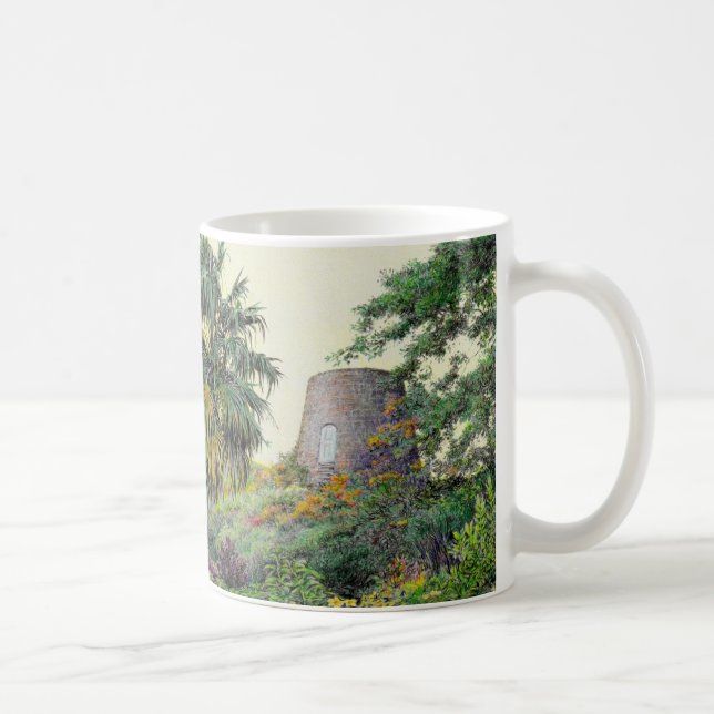 Café Caneca do fulgor dourado de Paul McGehee "Nevis -" (Direita)