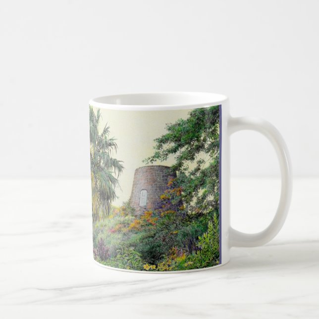 Café Caneca do fulgor dourado de Paul McGehee "Nevis -" (Direita)