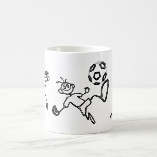 Café Caneca do futebol de GuyZ do Doodle