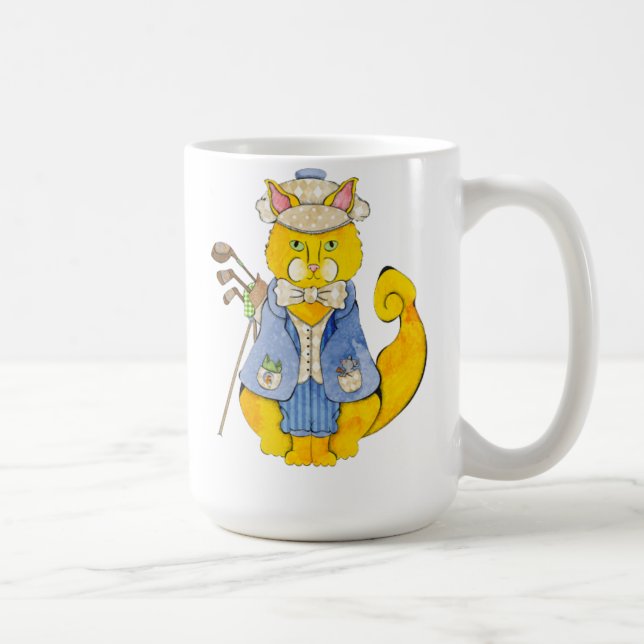 Café Caneca do gato do jogador de golfe (Direita)