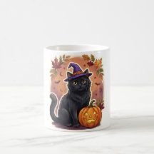 Caneca do Gato Preto, Chapéu de Bruxa e Abóbora de