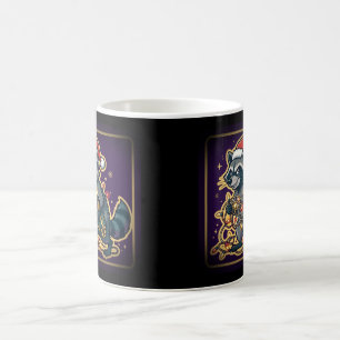 Café Caneca do Guaxinim Roubando Luzes de Natal