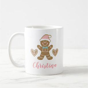 Café Caneca do homem de pão-de-espécie do Natal