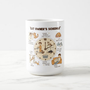 Café Caneca do horário do dono de gato