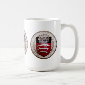 Café Caneca do hospital de Middlesex com crachá da cor