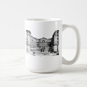 Café Caneca do hospital de Middlesex (preto & branco)