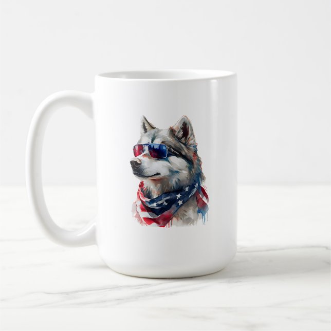 Café Caneca do Husky do Dia 4 de Julho (Esquerda)
