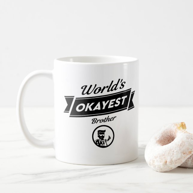 Café Caneca do irmão de Okayest dos mundos - presente (Com Donut)