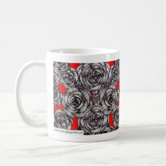 Café Caneca do "jardim de rosas"