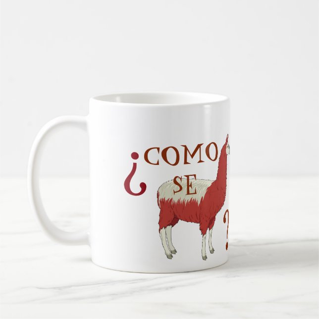 Café Caneca do lama do SE de Como com imagem do lama (Esquerda)