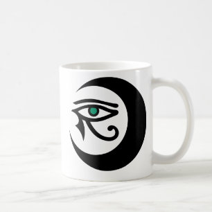 Café Caneca do logotipo de LunaSees (preto com íris do