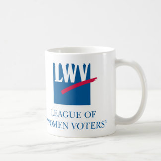 Café Caneca do logotipo de LWV (logotipo que enfrenta