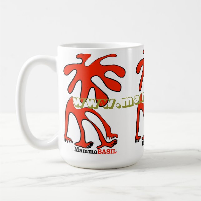 Café Caneca do logotipo de MammaBASIL (Esquerda)