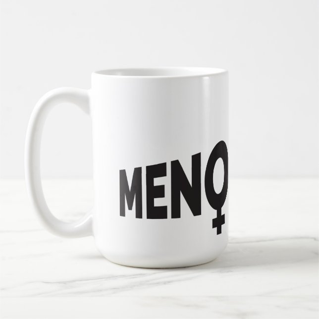 Café Caneca do logotipo de Menopodcast - 15 onças (Esquerda)