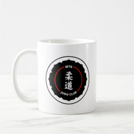 Café Caneca do logotipo do plano do clube do judo de