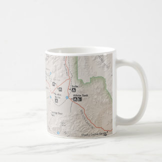 Café Caneca do mapa da árvore de Joshua