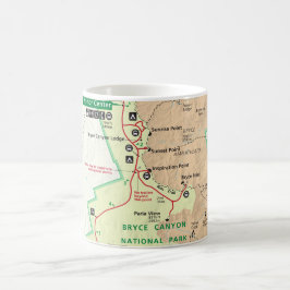 Café Caneca do mapa da garganta de Bryce