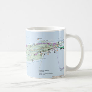 Café Caneca do mapa de Royale da ilha (Michigan)
