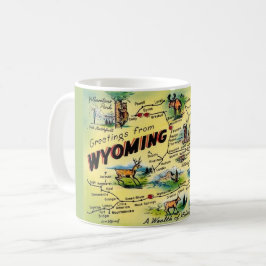 Café Caneca do Mapa de Wyoming