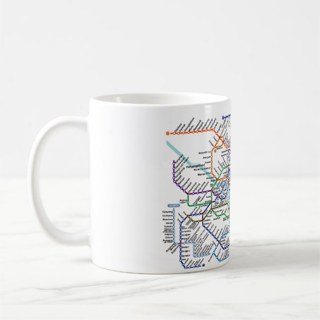 Café Caneca do mapa do metro de Seoul (Esquerda)