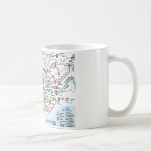 Café Caneca do mapa do metro de Tokyo