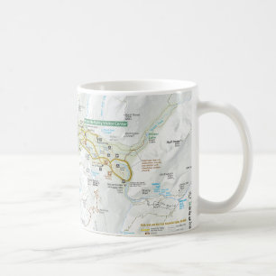 Café Caneca do mapa do vale de Yosemite