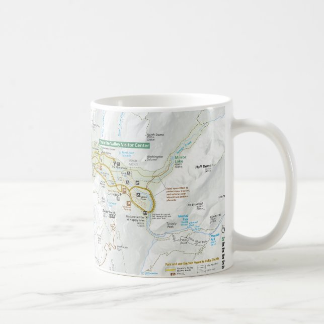 Café Caneca do mapa do vale de Yosemite (Direita)