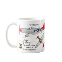 Caneca do mustang de P-51 Tuskegee
