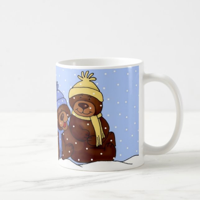 Café caneca do Natal da família de 4 ursos (Direita)