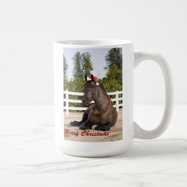 Café Caneca do Natal do cavalo de esboço (Direita)