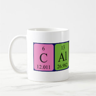 Café Caneca do nome da mesa periódica de Calvin