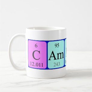 Café Caneca do nome da mesa periódica de Cameron