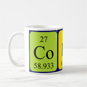 Café Caneca do nome da mesa periódica de Colin