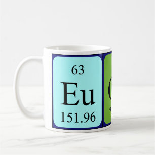 Café Caneca do nome da mesa periódica de Eugene