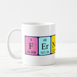 Café Caneca do nome da mesa periódica de Fernando
