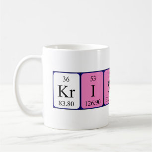 Café Caneca do nome da mesa periódica de Kristina