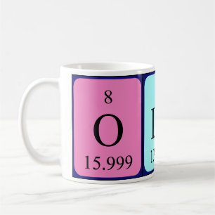 Café Caneca do nome da mesa periódica de Olaf