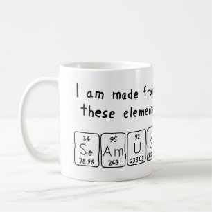 Café Caneca do nome da mesa periódica de Seamus