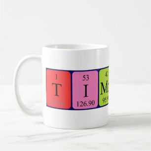 Café Caneca do nome da mesa periódica de Timothy